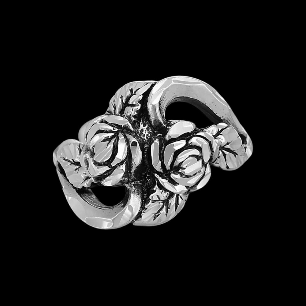 Diamond Cut Rose Corsage Ring