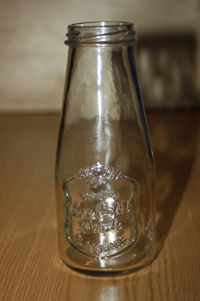 2 Collectable Drinks Bottles - Crofton Refreshing Ice Cold Drink Glassware