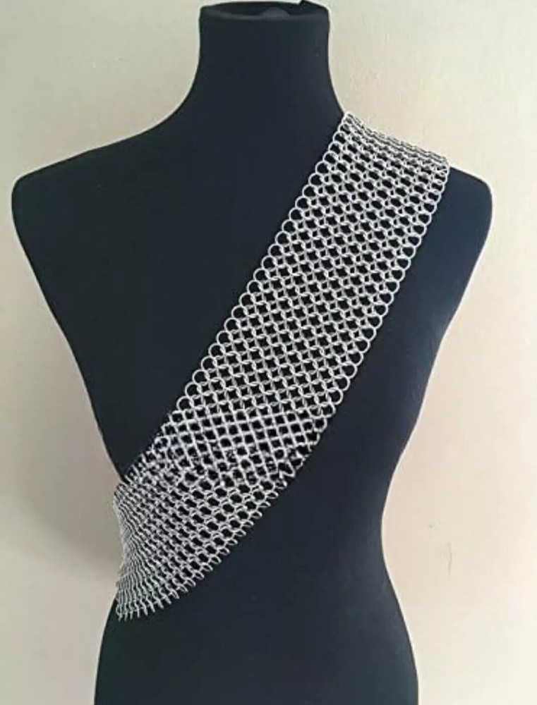ChainMail Shoulder Scarf Flat Riveted With Flat Washer Medieval Iron