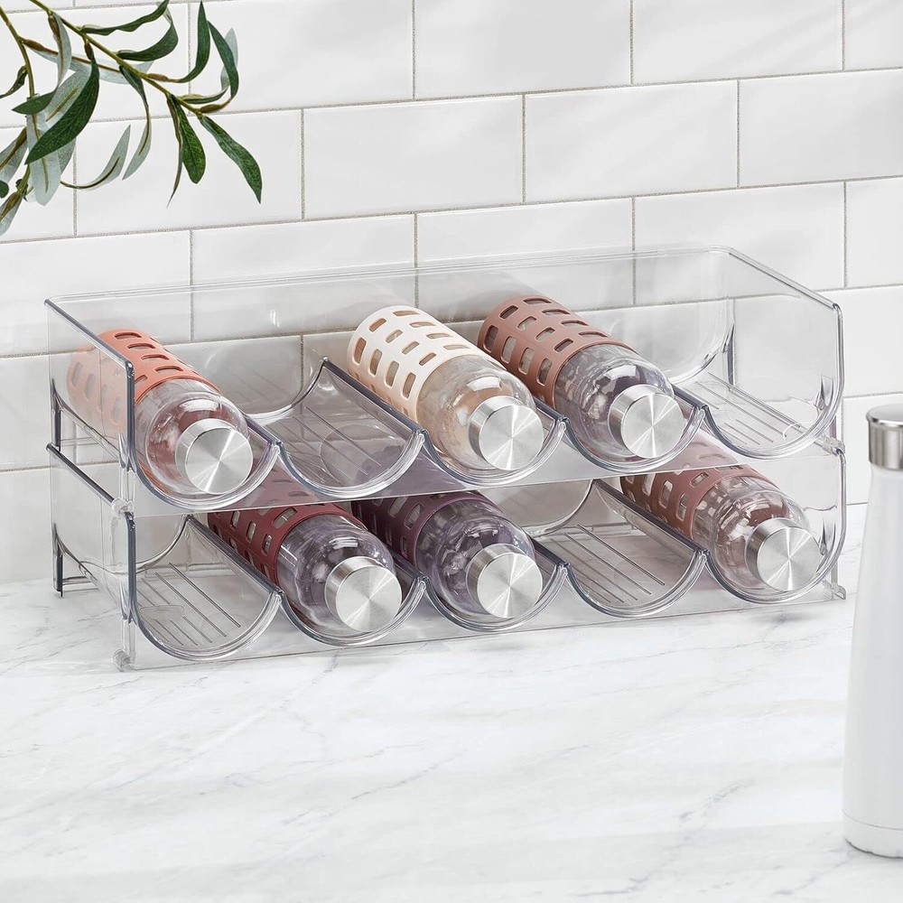 Freestanding Wine Rack Organizer - Stackable - 5 Bottles Per Piece, 2-Pack