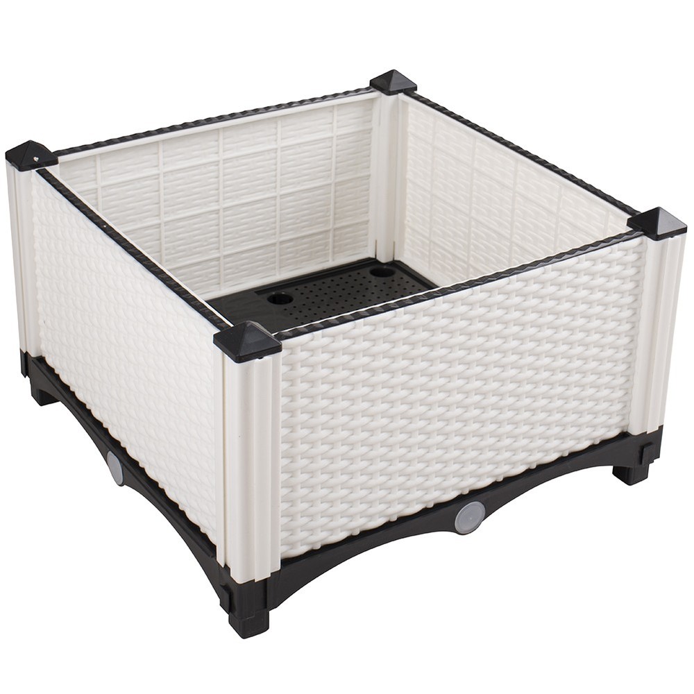 NEW! Modern Home Raised Planter Kit - Stackable Modular Flower/Garden Bed Kit