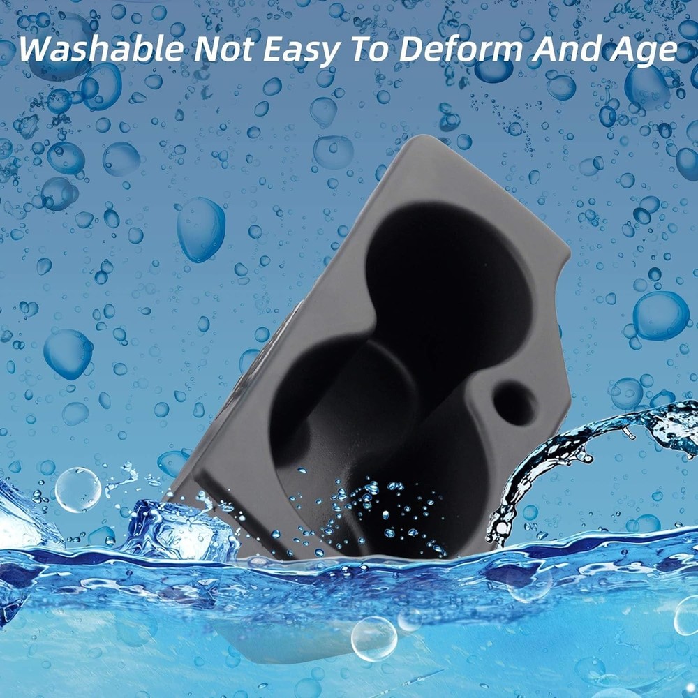 Two-piece door cup holders, front driver/passenger foam cup holders
