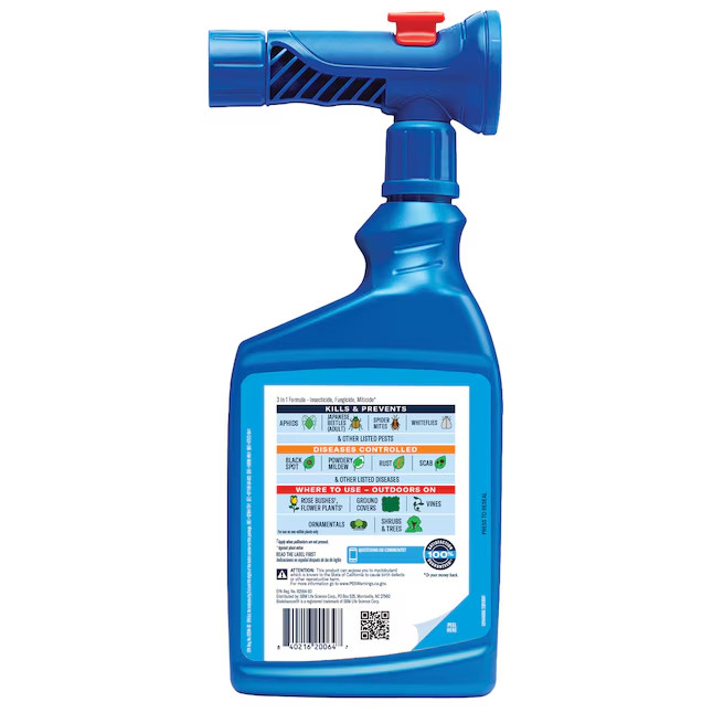 BioAdvanced 32 fl oz Insect Disease & Mite Control Trigger Spray for Plants