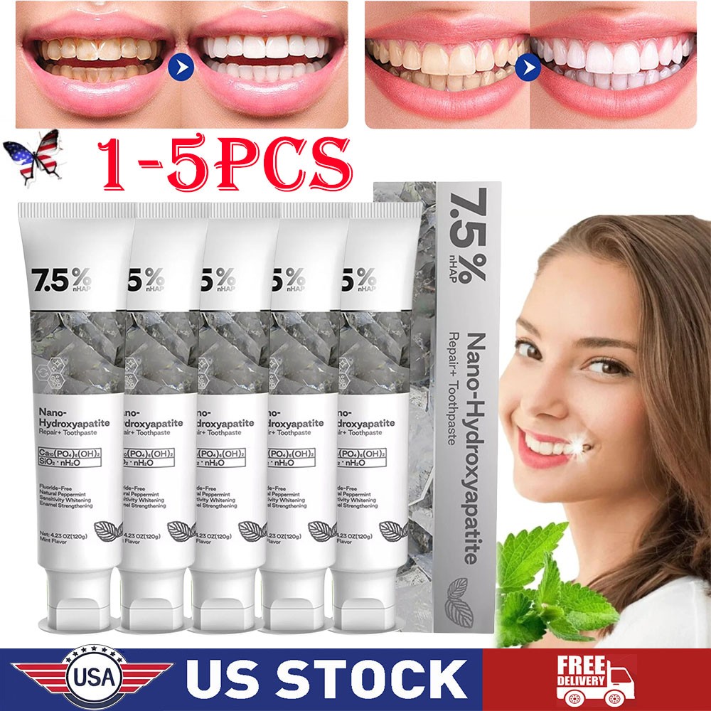 7.5% Hap Nano-Hydroxyapatite Toothpaste Remove Deep Clean For Sensitive Teeth