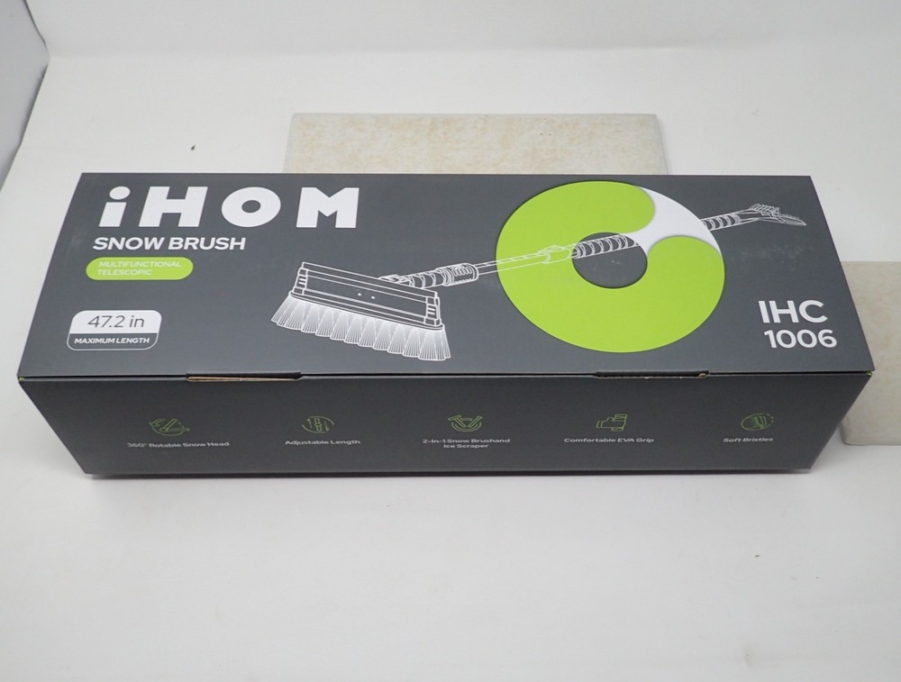 iHOM Multi-Function Extendable Brush Squeegee for Snow, Water, etc