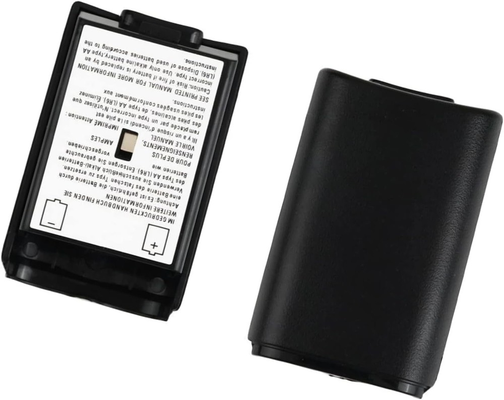 2 Pcs Battery Pack Cover for Xbox360 Wireless Controller, Replacement Black