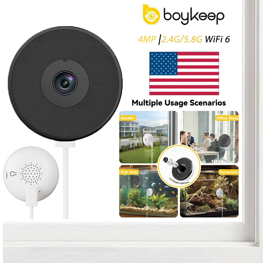 boykeep 4MP Window Camera 5G WIFI Security Camera System Color Night Vision