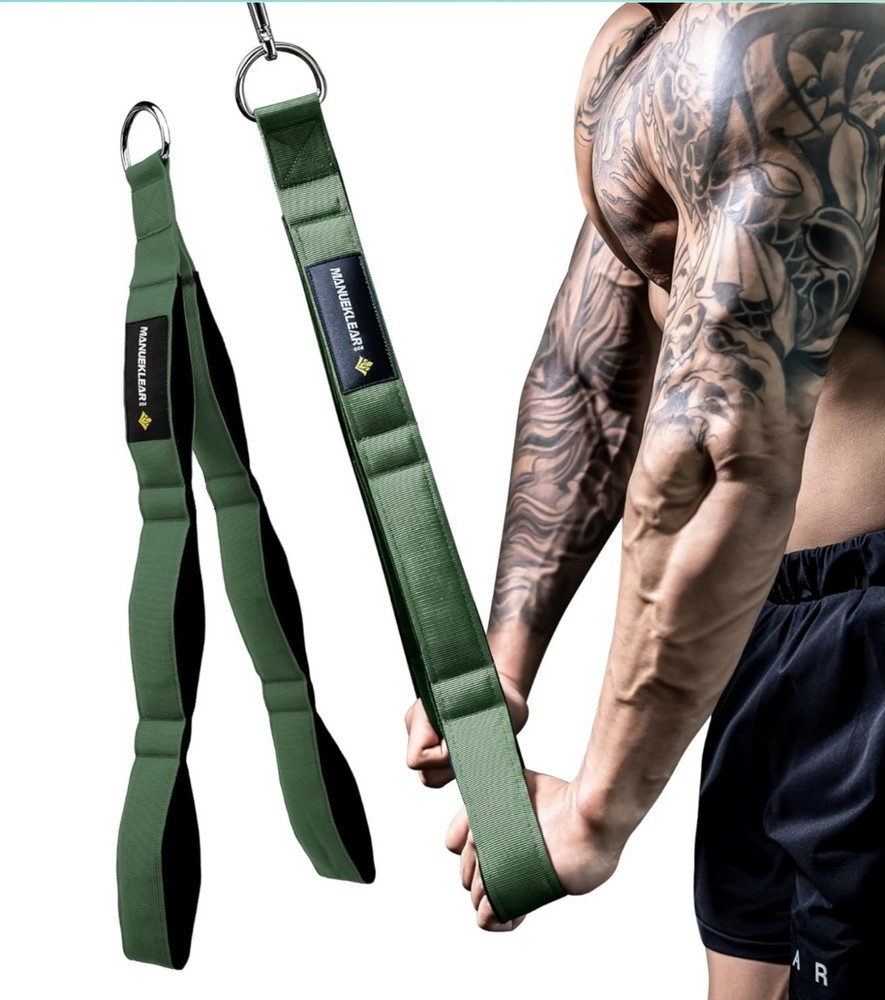 Gym Tricep Rope Cable Attachment Greater Range Motion Pull Down Back Face Pulls