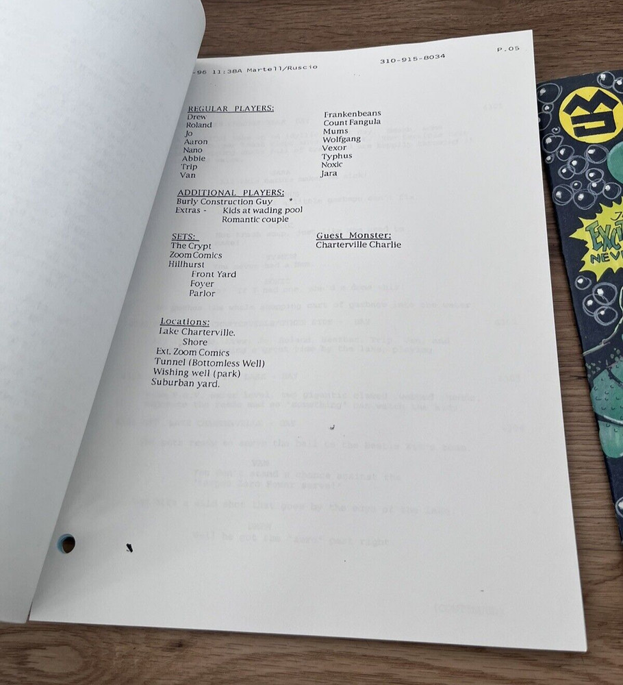 Beetleborgs Original TV Show Something Fishy Episode 41 Script & Prop Comic Book