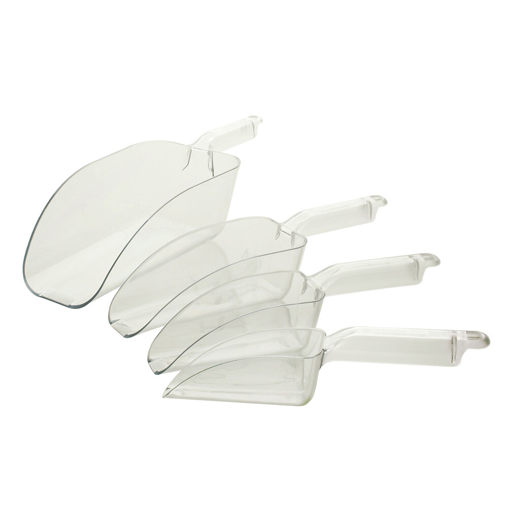 Thunder Group PLSC012CL 12 oz Clear Polycarbonate Ice Scoop w/ Beveled Tip