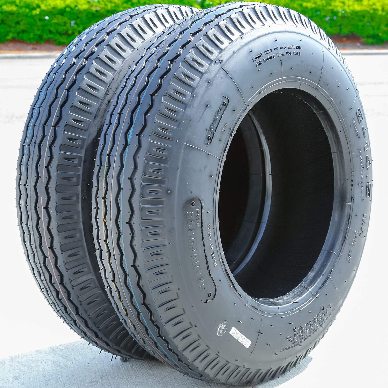 4 Tires Grandforce GF704 ST 8-14.5 Load G 14 Ply Mobile Home Trailer