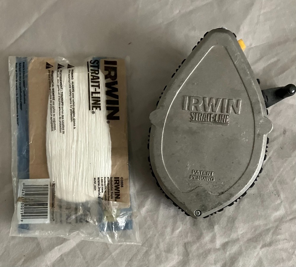 Irwin Straight-Line 100' Chalk Box & New in package Irwin 100’ extra String Kit
