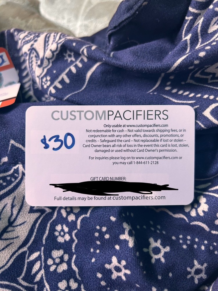 Custom Pacifiers Gift Card