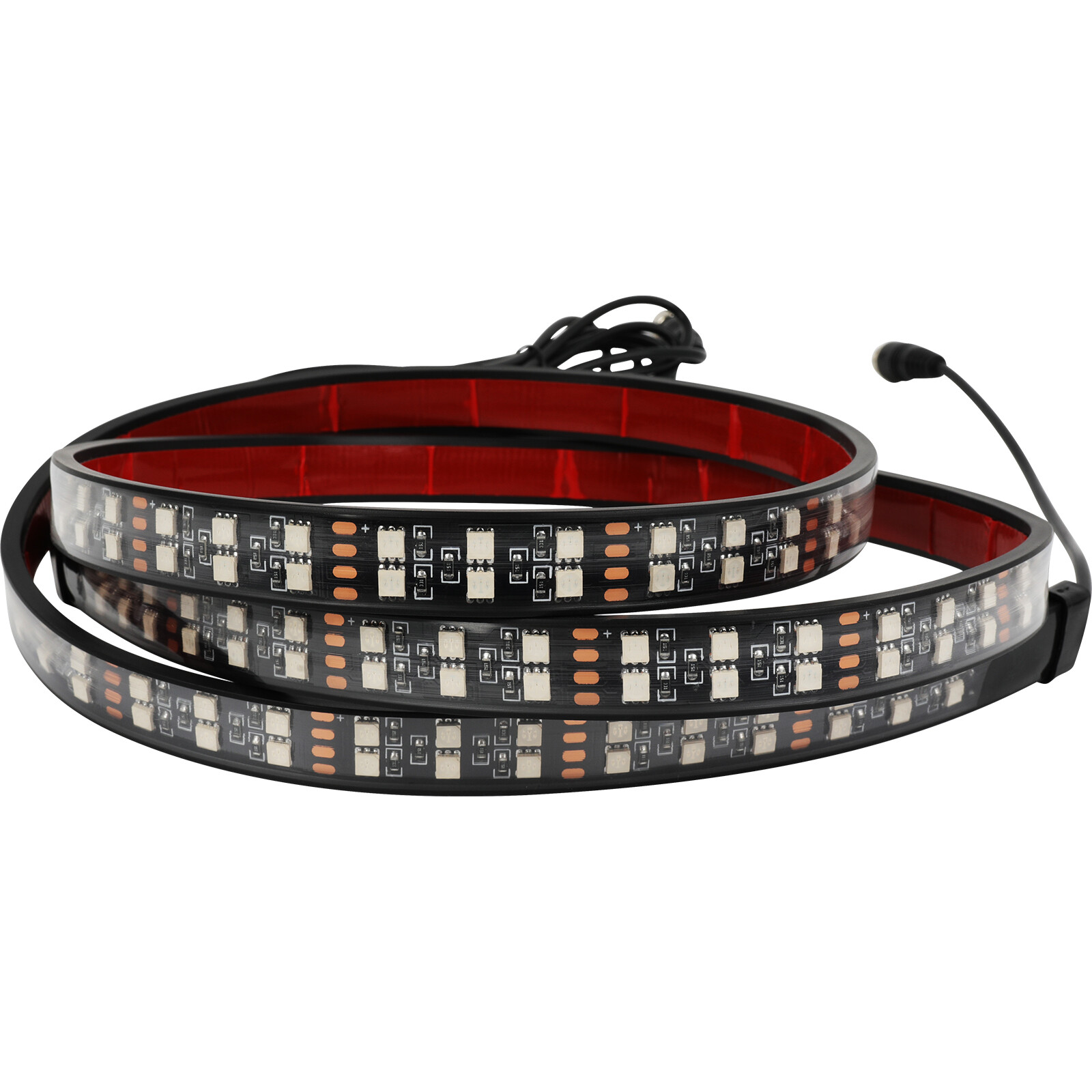 6PCS Double Row LED RGB Dream Lights Strip Neon Underglow LED Chasing Kit Remote