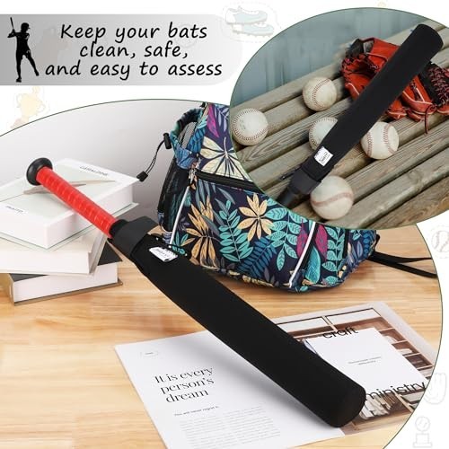 Bat Protector Sleeve for Baseball & Softball - Bat Warmer & Cover with Hook