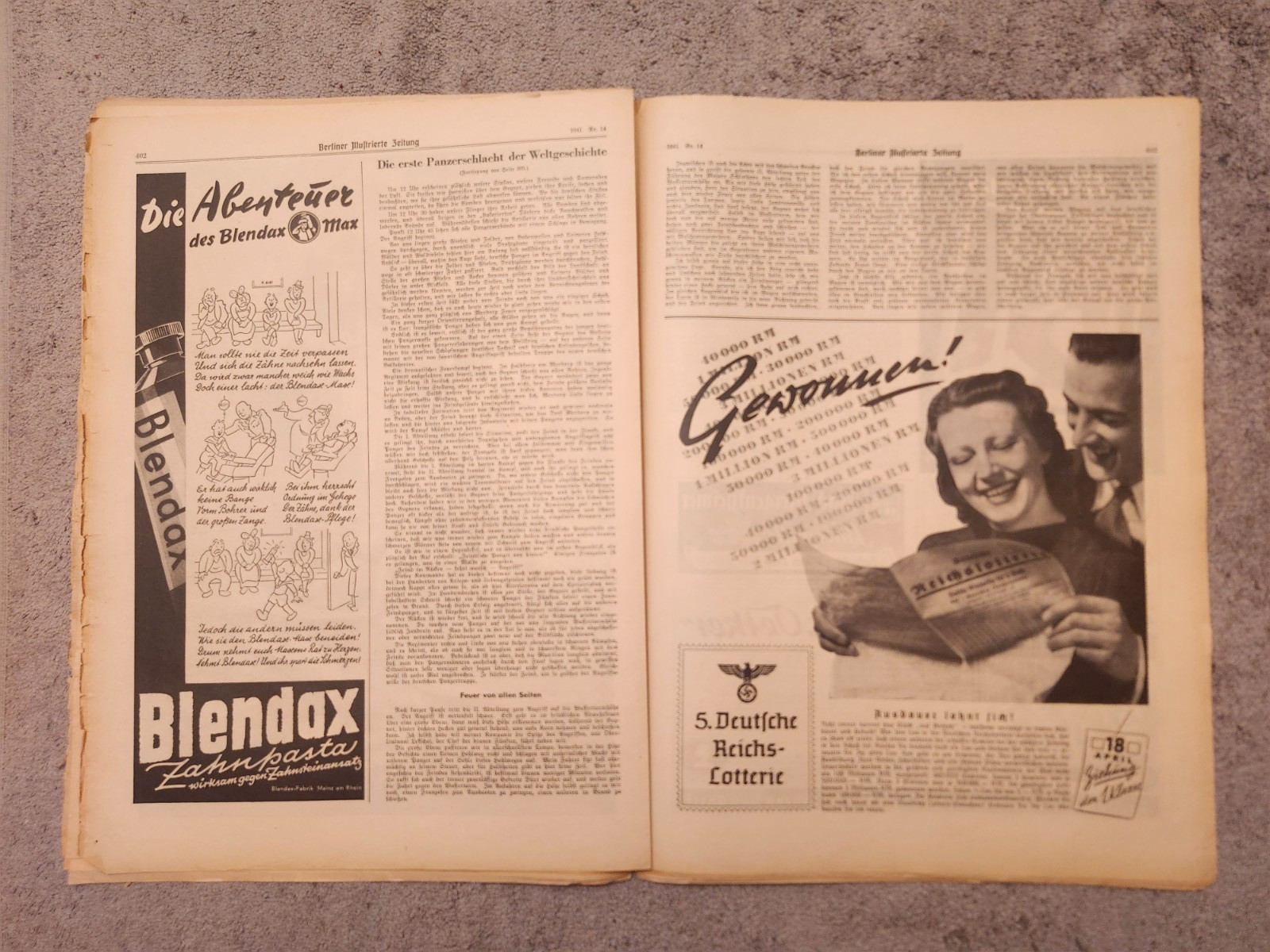 WW2 Germany. Berliner Illustrierte Zeitung" # 14, April 3, 1941