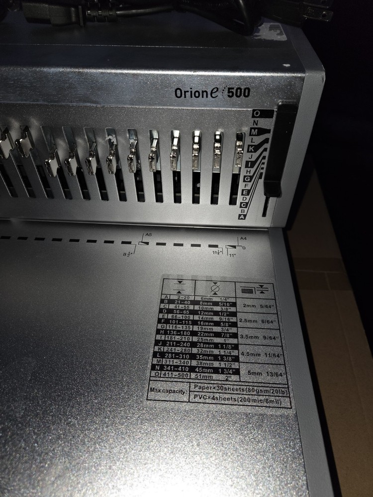 Fellowes Orion-E 500 Heavy Duty Electric Comb Binding Machine