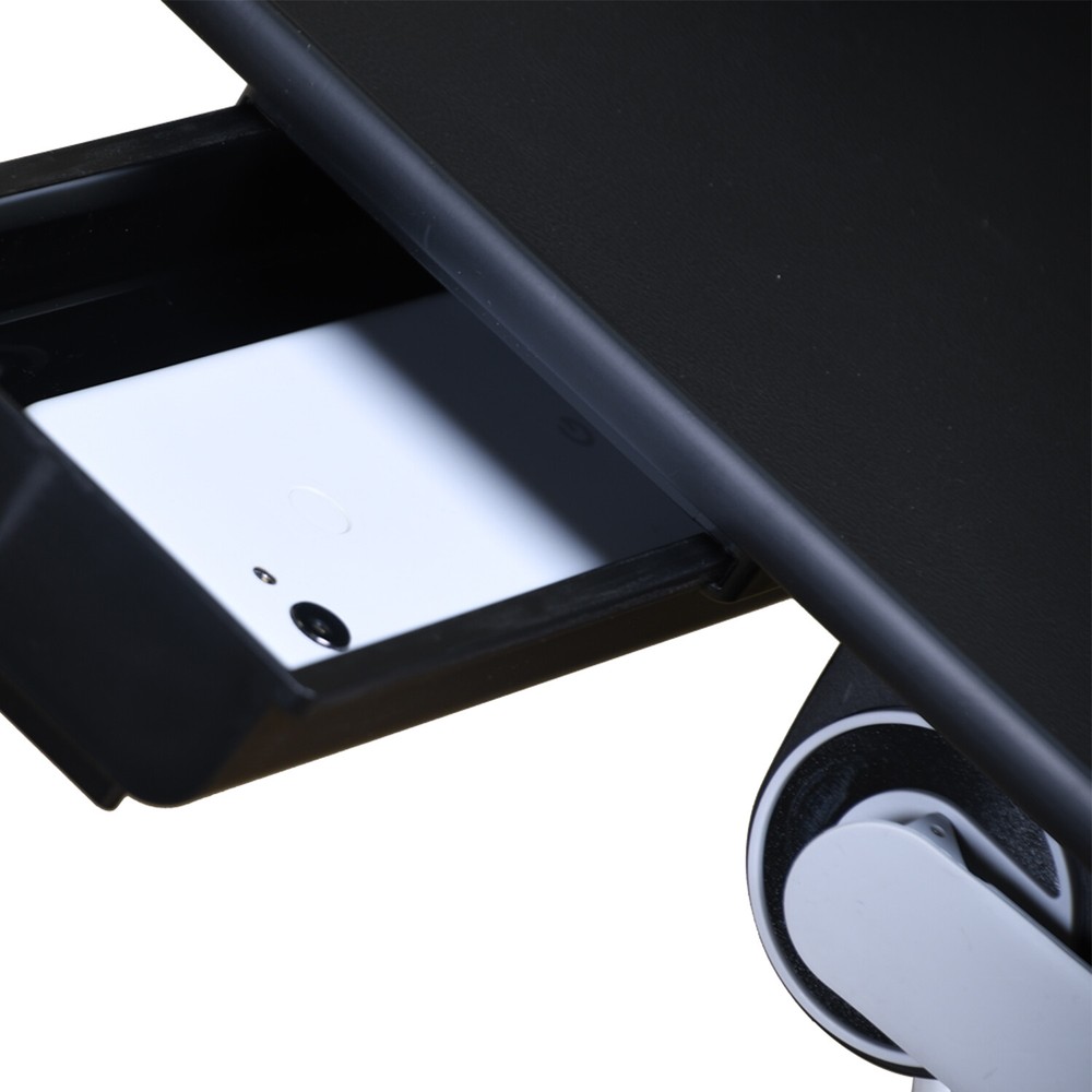 Adjustable Height and Angle Laptop Bed Tray Table Foldable Legs Drawer X-Large