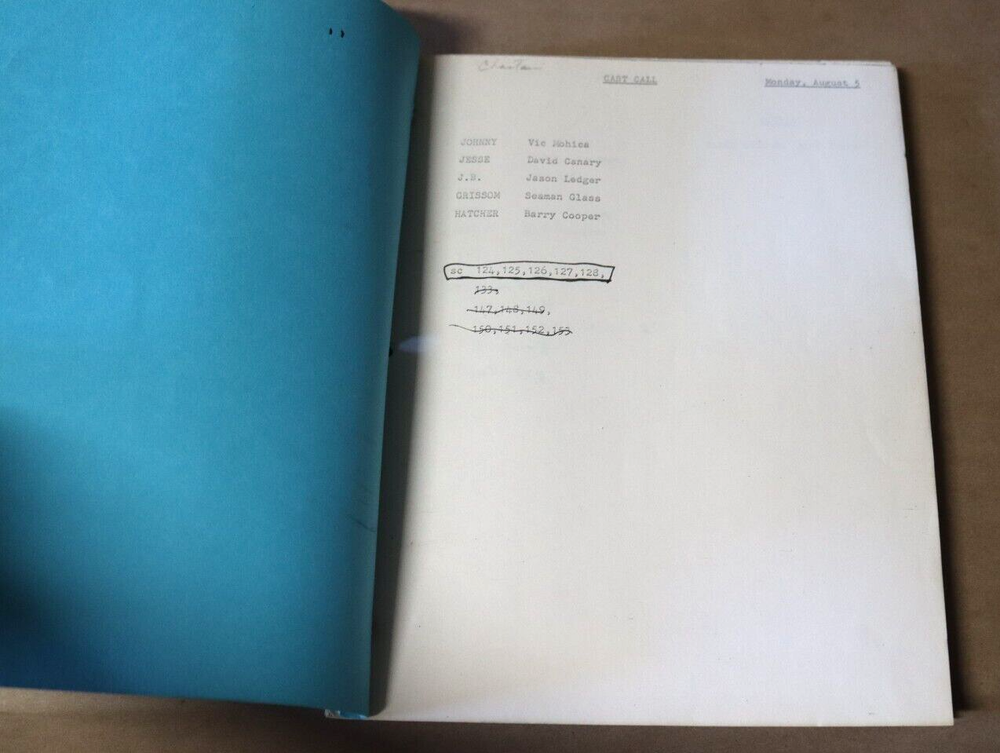 RARE VINTAGE 1975 JOHNNY FIRECLOUD ORIGINAL SCRIPT w/ DIRECTOR NOTES CASTLEMEN