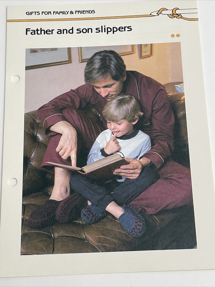 Marshall Cavendish Father & Son Slippers Crochet Pattern