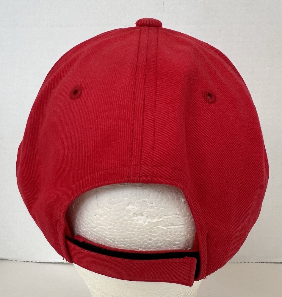 Hole In One Golf Hat Strap Back Red Embroidered Logo
