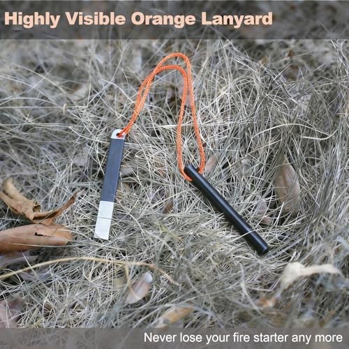 4 Portable Pocket Waterproof Ferrocerium Ferro Rod Fire Starter Survival Tool...