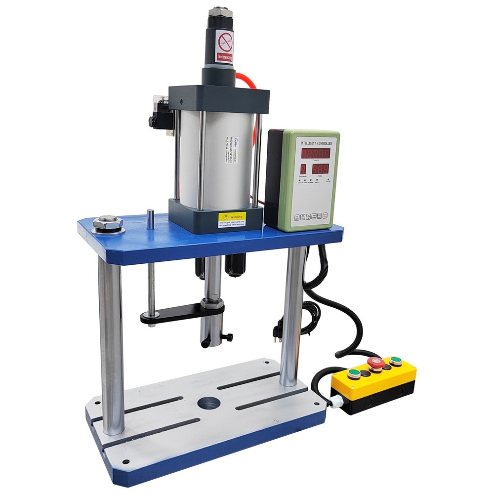 1763Lbs/800Kg Pneumatic Punch Press Machine w/Controller Dual Columns Two Boards