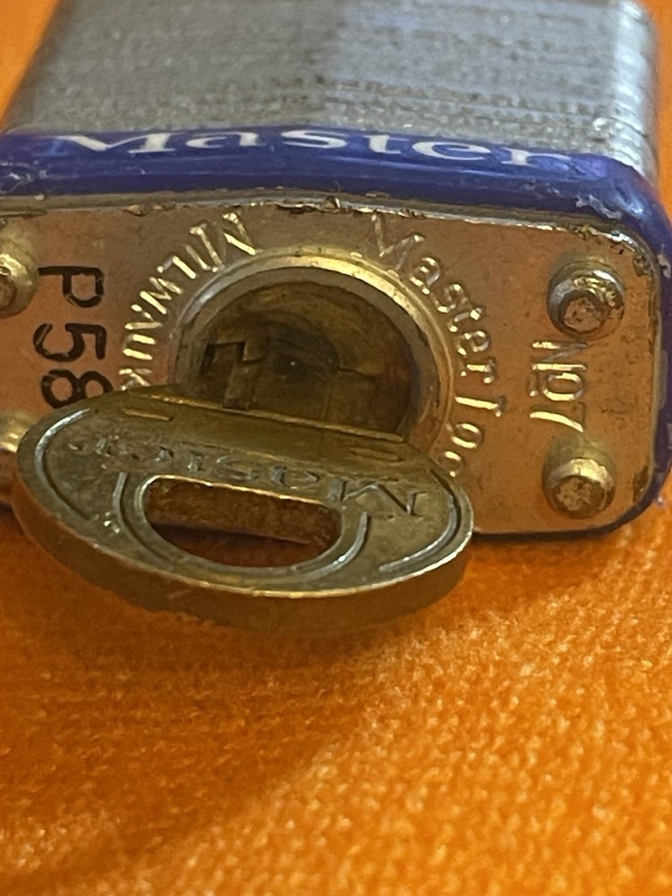 2x Master Lock Padlocks #7 Same Key For Both USA Master Lock Milwaukee 1 Key