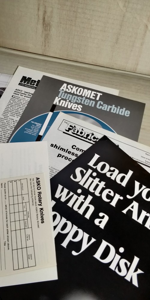 1986 ASKO catalog slitter tooling system and services C3