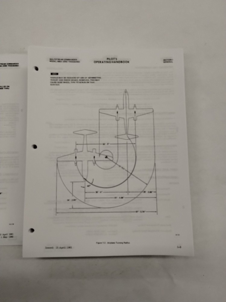 Aero Commander Jetprop Model 695A (1000) Pilots Operating Handbook & Supplements