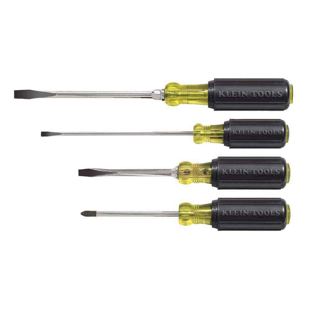 Klein Tools 4 Piece Cabinet, Keystone & Phillips Screwdriver Set Bit Sizes: P...