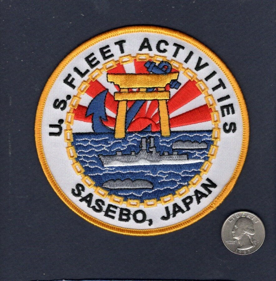 US Fleet Activities SASEBO JAPAN US Navy Ship Base Squadron Jacket Patch