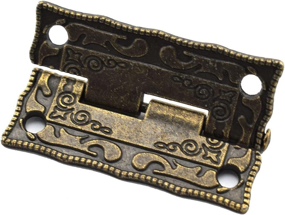 Antique Bronze Decorative Hinges Pattern Carved Design Butt Folding Hinge with S