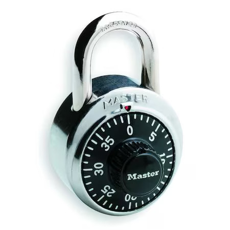 Master Lock 1500Dwwg Combination Padlock, Center, Silver