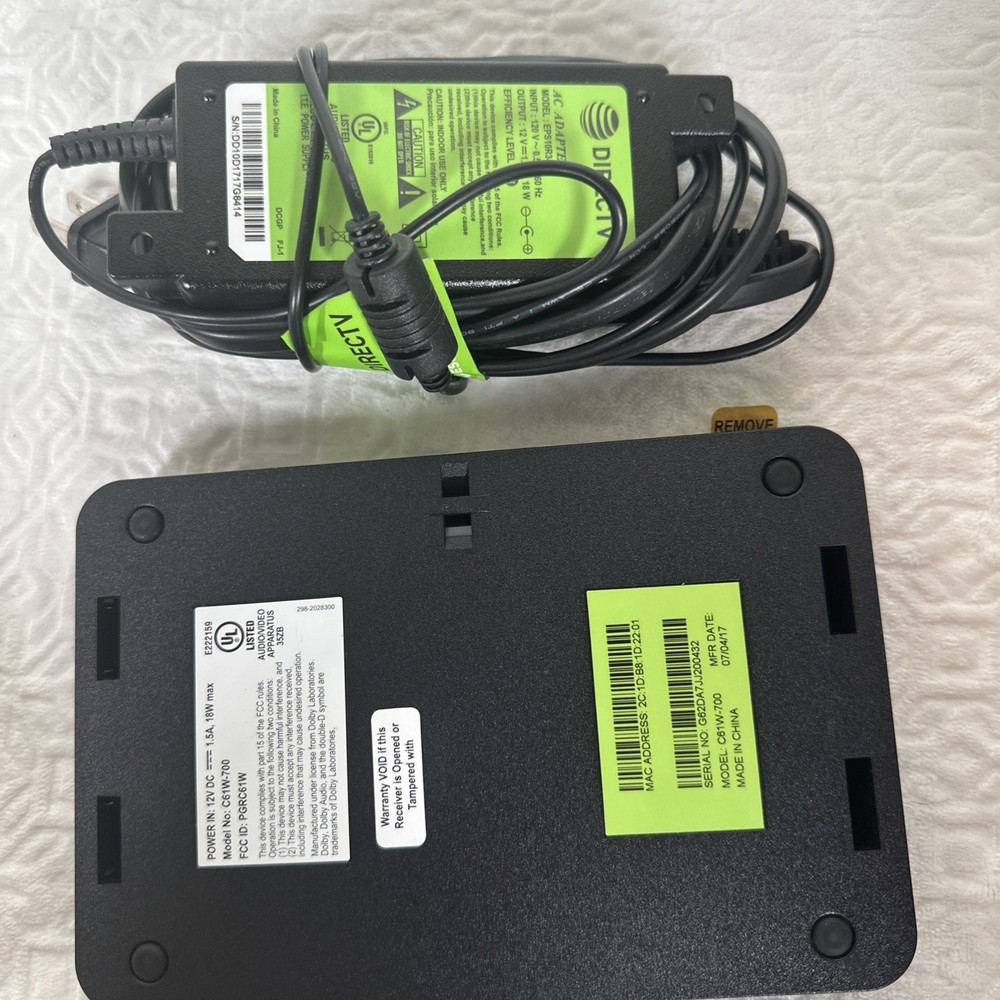 Direct TV Receiver Model C61W-700 - Includes Power Supply Cable