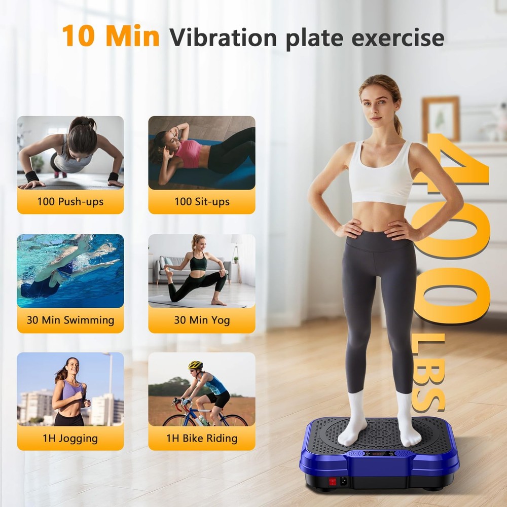 Vibration Plate Exercise Machine,Vibrating Platform for Lymphatic Drainage wi...