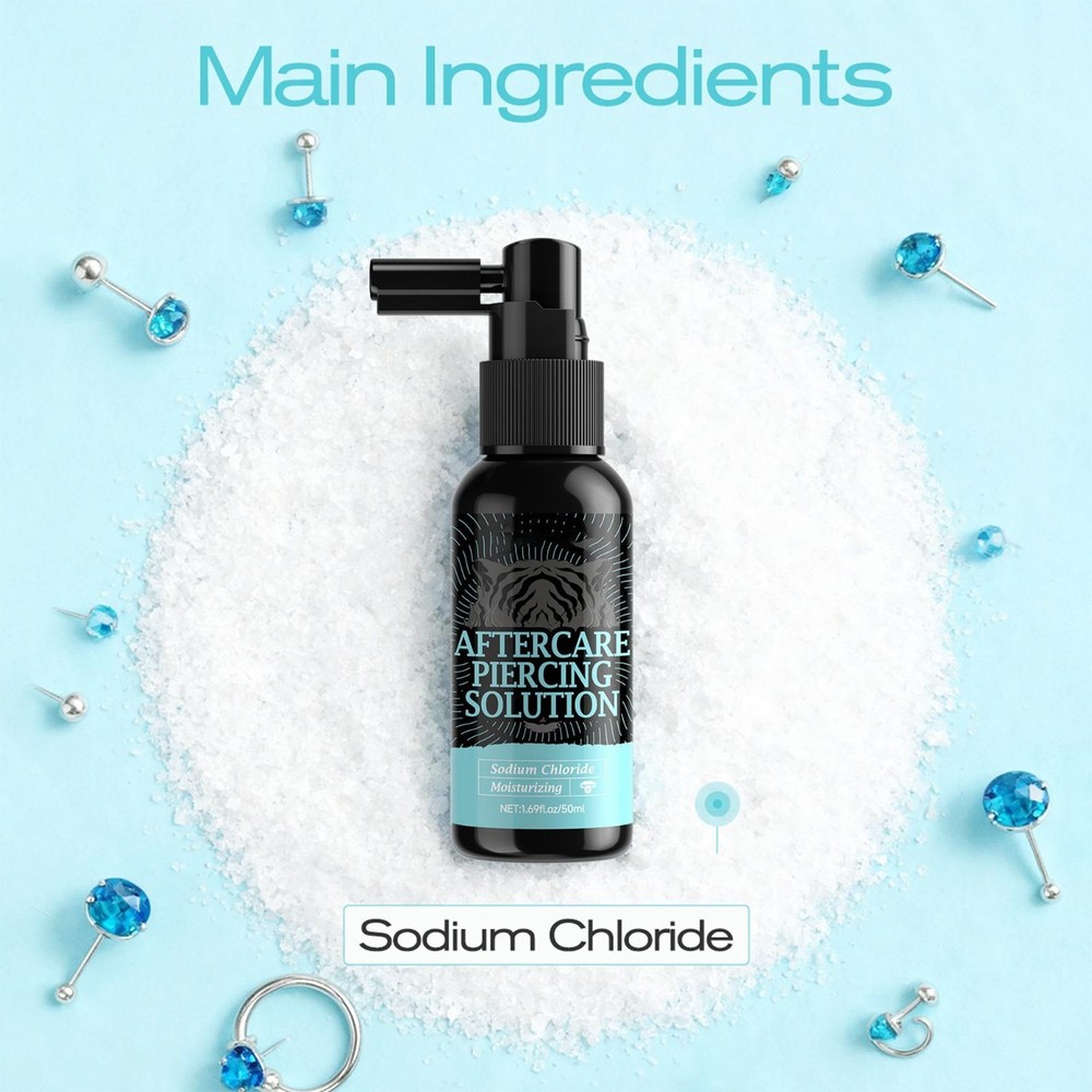 Piercing Cleaning Solution 50ml Gentle Safe Mist Piercing Spray