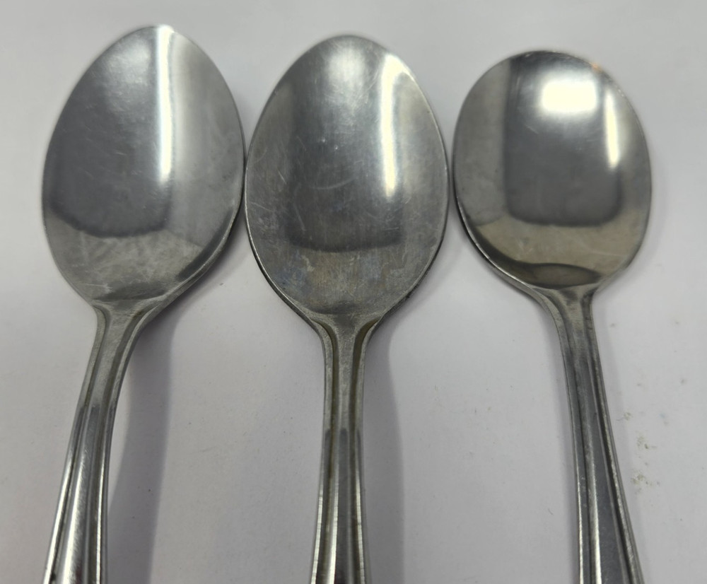 Gibson CLASSIQUE Flatware Teaspoons Oval Dinner & Sugar Spoon -Scroll Floral