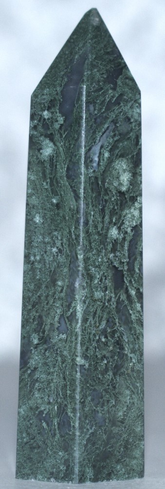 Moss Agate Tower 2.76"/78 Grams