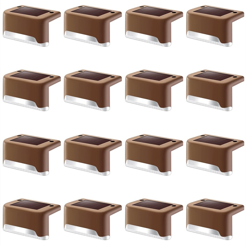 DenicMic Solar Deck Lights Outdoor 16 Pack Step 16 Pack, Multicolor