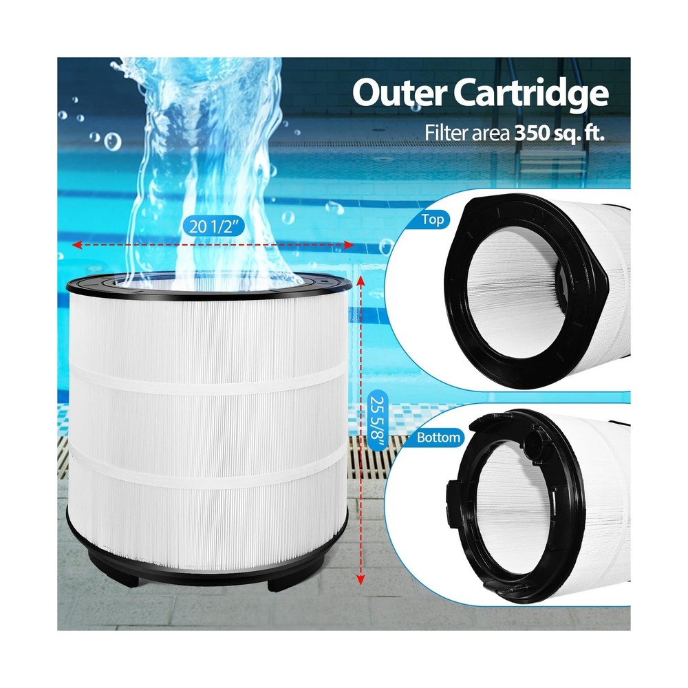 Compatible with Sta-Rite System 3 S8M150 Pool Filter Cartridge Replacement Ki...