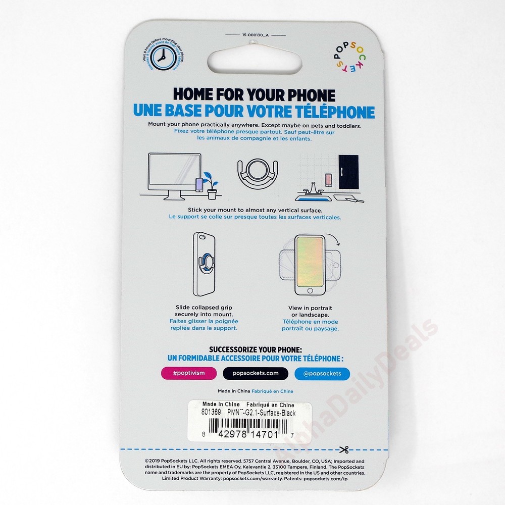 Genuine PopSockets PopMount Multi-Surface Phone Mount Holder Stand