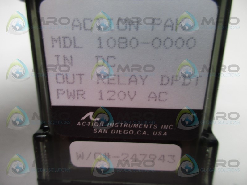 ACTION INSTRUMENTS MDL1080-0000 RELAY NSMP