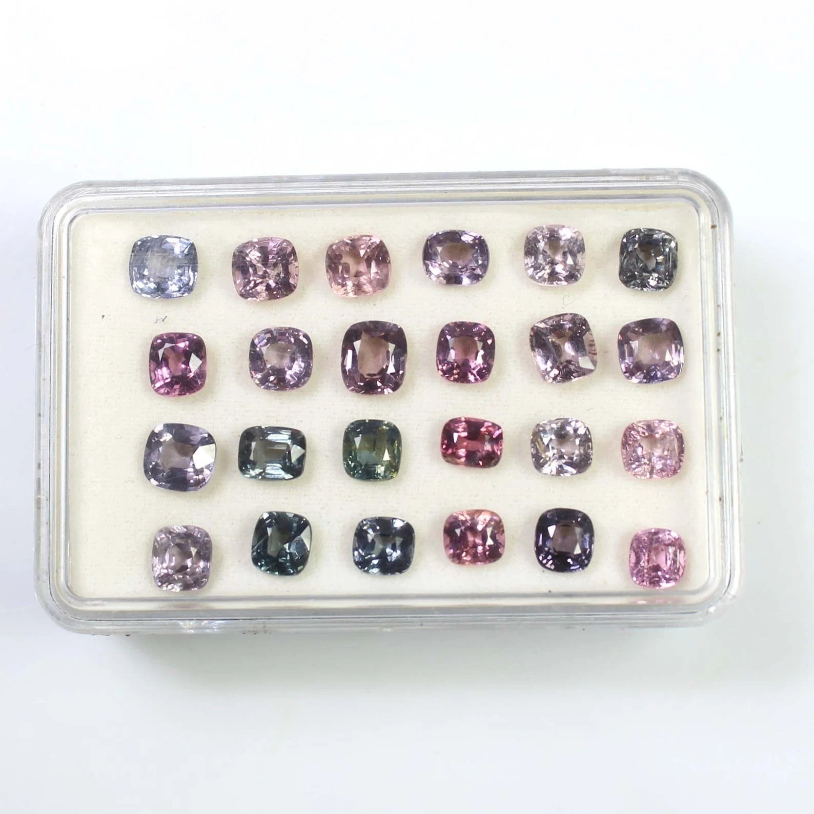 Natural Alexandrite Certified Color Changing 24 Piece Cushion Cut Gemstone Lot