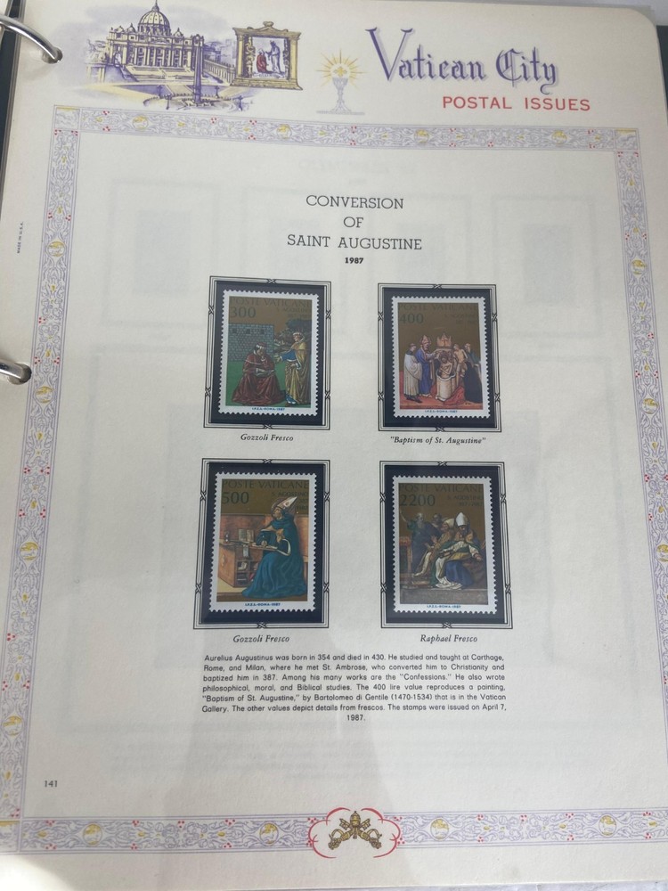 Joystamp: Awesome White Ace Vatican City Album Pages Mint Never Hinged