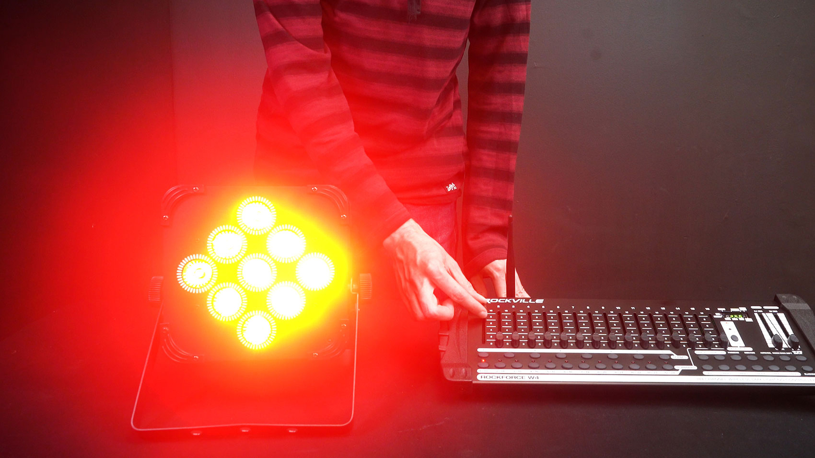 Rockville ROCKFORCE W4 384 Channel Wireless DMX Lighting Light Controller+MIDI