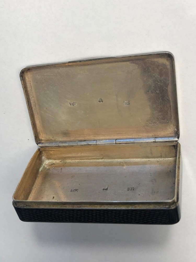 Russian Antique Niello Snuff Box