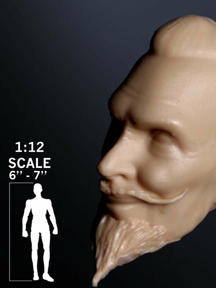 Star Wars Old Jedi Don-Wan Custom Head Cast Only 1:12th or 6-7" scale