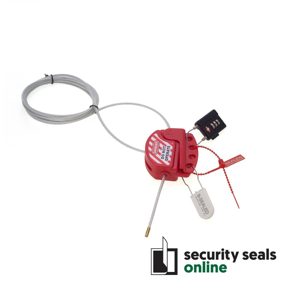 2m Adjustable Cable Lockout Device, 4mm diameter cable