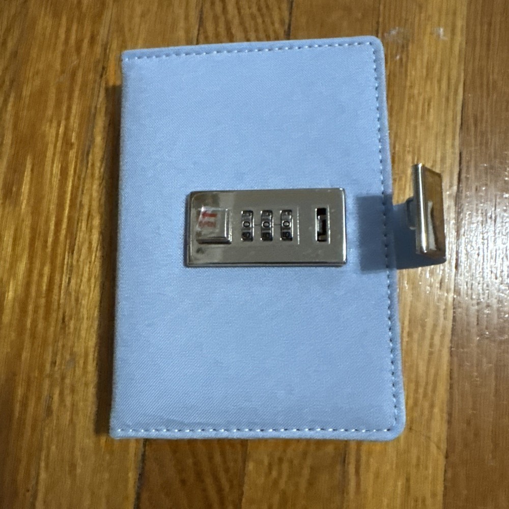 Blue Diary Book With Lock Size 5.5 X 7 Inches